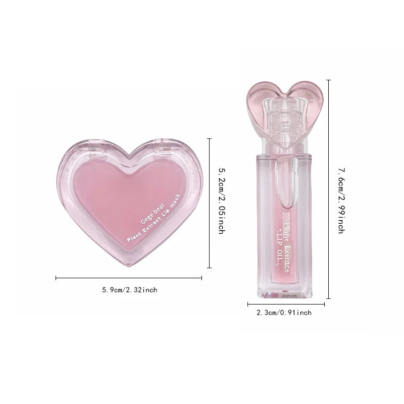 Gege Bear plant Extract Lip Balm Set Moisturizing Lip Balm Lip Gloss Set Moisturizing Colorless Moisturizing