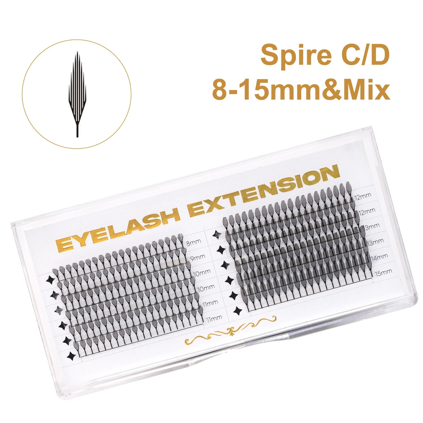 New Tinsel premade Fans Eyelash Extension Holographic Anime Tower Tips Pro Made Eyelash Comic Feather Super Soft Flase Eyelashes
