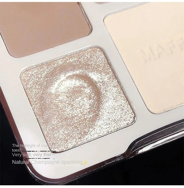 Oil control matte makeup four color palette waterproof contouring palette for students at a low price